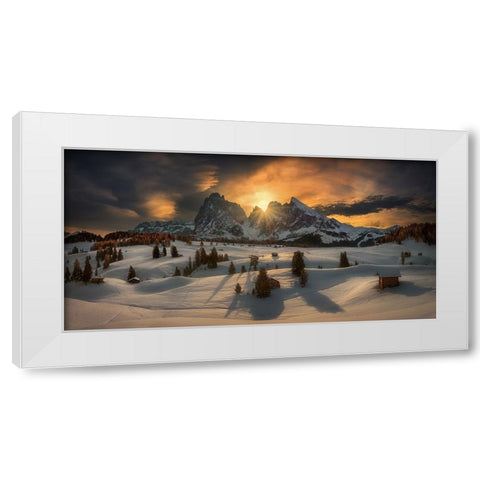 Autumn... White Modern Wood Framed Art Print by Browko, Krzysztof