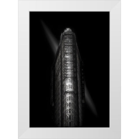 Flatiron Building - Nyc White Modern Wood Framed Art Print by W., Catherine