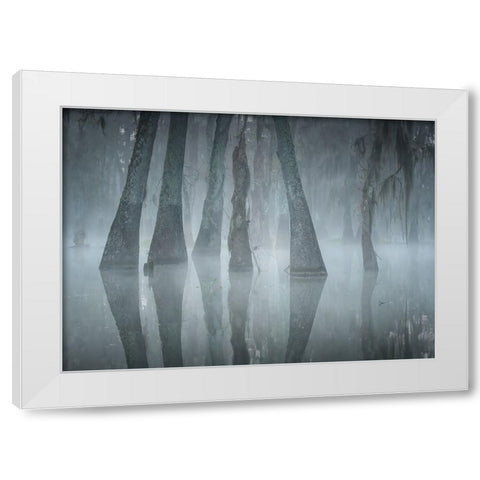 Lake Martin White Modern Wood Framed Art Print by Wei, Willa