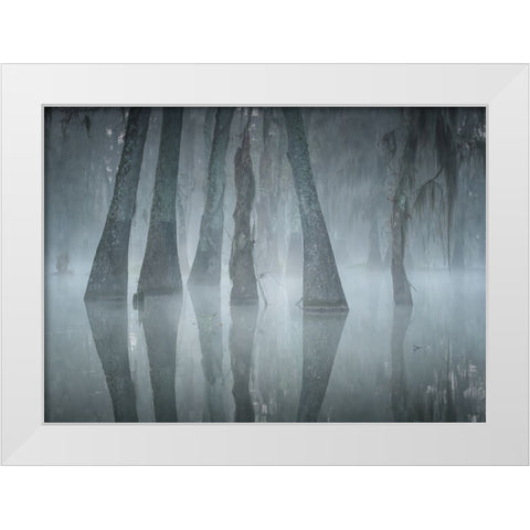 Lake Martin White Modern Wood Framed Art Print by Wei, Willa