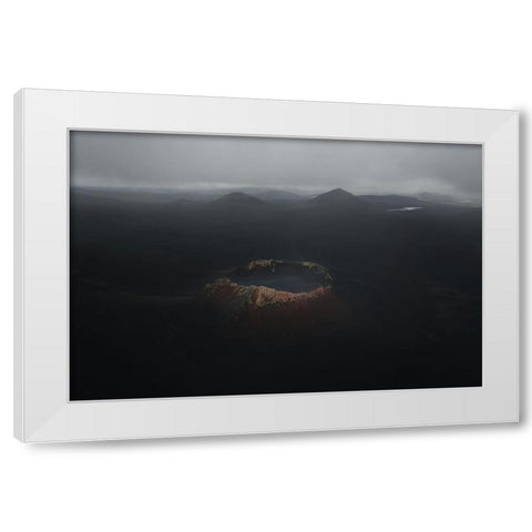 Crater White Modern Wood Framed Art Print by Bian, James