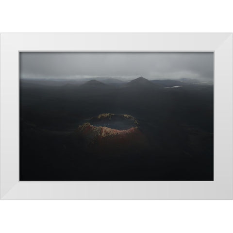 Crater White Modern Wood Framed Art Print by Bian, James