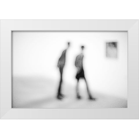 In The Art Gallery White Modern Wood Framed Art Print by Schleicher-Schwarz, Roswitha