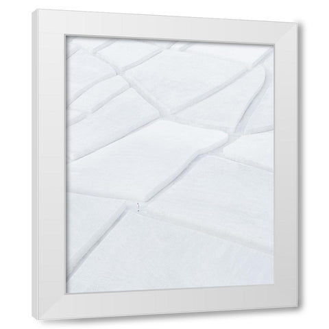 Lonely White Modern Wood Framed Art Print by Ziomek, Witold