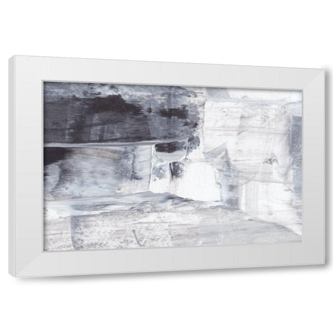 Abstract Texture No 1 White Modern Wood Framed Art Print by Uplusmestudio