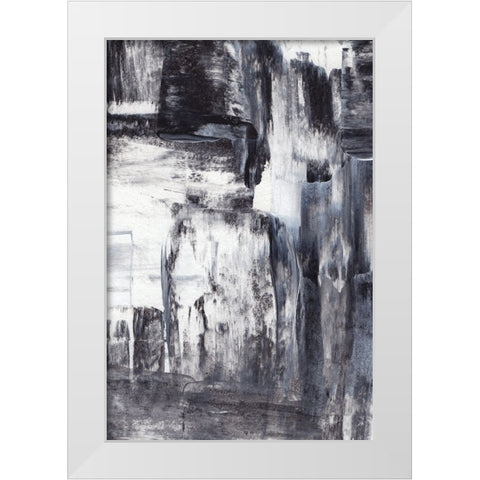 Abstract Texture No 2 White Modern Wood Framed Art Print by Uplusmestudio