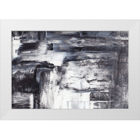Abstract Texture No 2 White Modern Wood Framed Art Print by Uplusmestudio