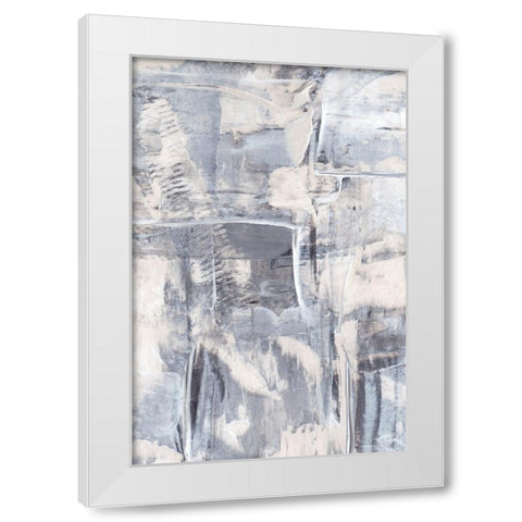 Abstract Texture No 5 White Modern Wood Framed Art Print by Uplusmestudio