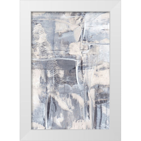 Abstract Texture No 5 White Modern Wood Framed Art Print by Uplusmestudio