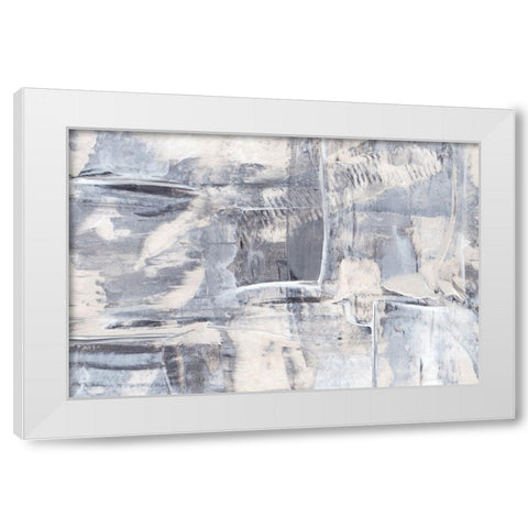 Abstract Texture No 5 White Modern Wood Framed Art Print by Uplusmestudio