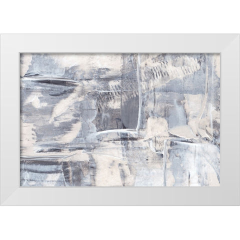 Abstract Texture No 5 White Modern Wood Framed Art Print by Uplusmestudio