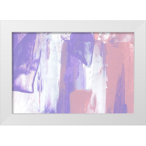 Color Flow No 1 White Modern Wood Framed Art Print by Uplusmestudio