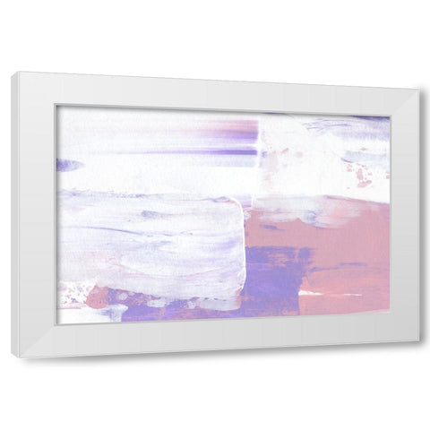 Color Flow No 2 White Modern Wood Framed Art Print by Uplusmestudio