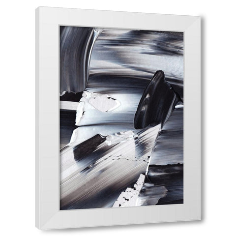 Move With Me White Modern Wood Framed Art Print by Uplusmestudio