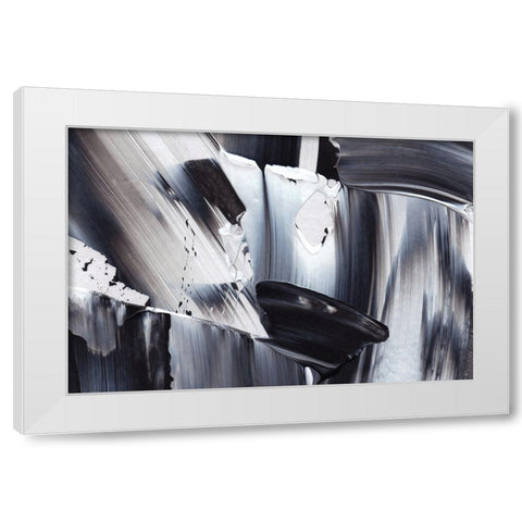 Move With Me White Modern Wood Framed Art Print by Uplusmestudio