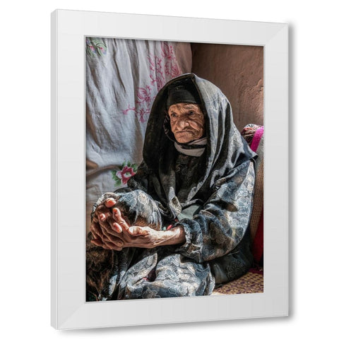 Grandma White Modern Wood Framed Art Print by Bahmani, Mitra