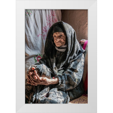 Grandma White Modern Wood Framed Art Print by Bahmani, Mitra