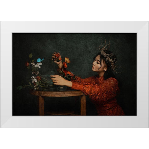 I Wanna See You White Modern Wood Framed Art Print by Abdillah, Djayent