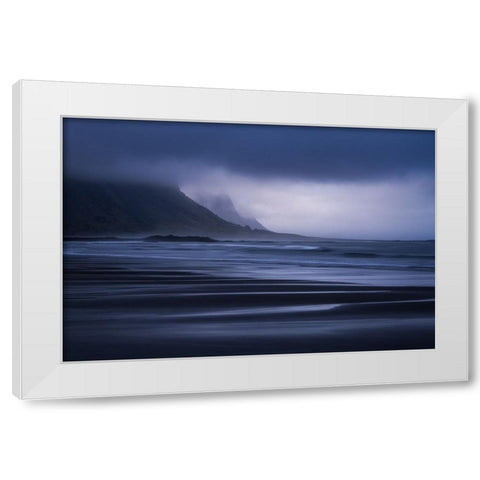 Beach White Modern Wood Framed Art Print by Li, Yongnan
