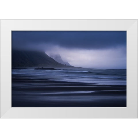 Beach White Modern Wood Framed Art Print by Li, Yongnan