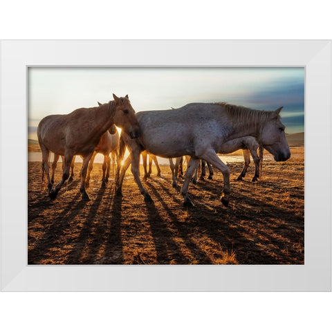 AeÂ™UaeÂ›B White Modern Wood Framed Art Print by Taksing