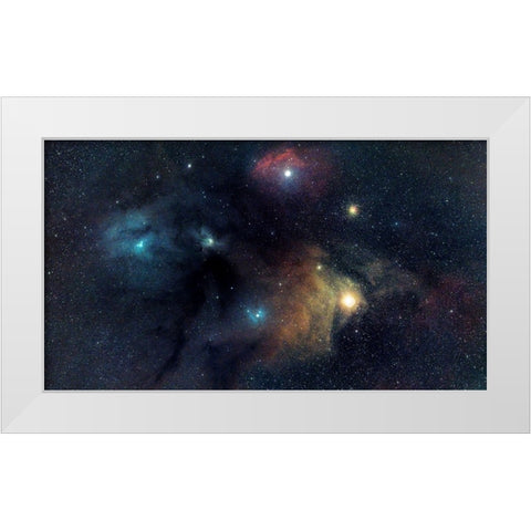 Rho White Modern Wood Framed Art Print by Taransohal