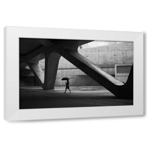 Other People Are Hell White Modern Wood Framed Art Print by Young Choi, Mi