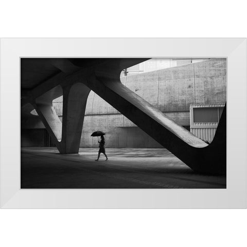 Other People Are Hell White Modern Wood Framed Art Print by Young Choi, Mi