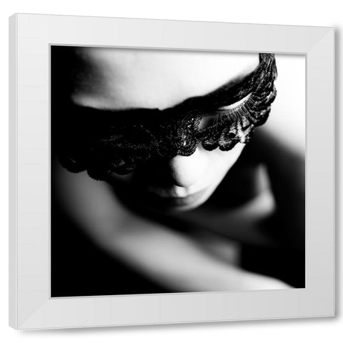 Face White Modern Wood Framed Art Print by Kondo, Masami