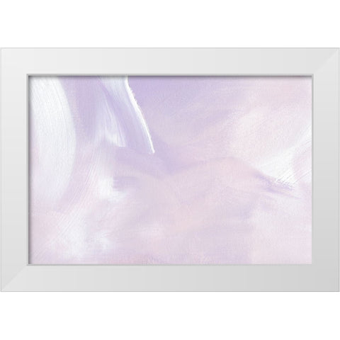 Pastel Flow No 4 White Modern Wood Framed Art Print by Uplusmestudio
