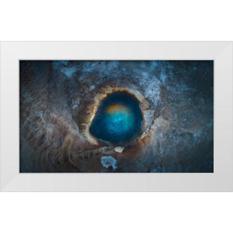The Eye White Modern Wood Framed Art Print by De La, Javier