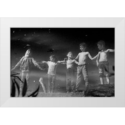 Reflection Of Childhood White Modern Wood Framed Art Print by Khodadadi, Shahla