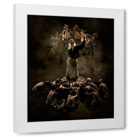 Theatrical White Modern Wood Framed Art Print by Herliyanto, Gatot