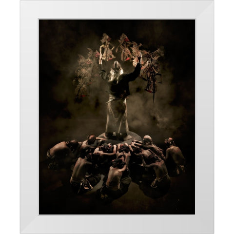 Theatrical White Modern Wood Framed Art Print by Herliyanto, Gatot