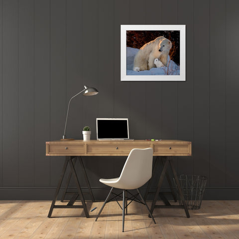 Untitled White Modern Wood Framed Art Print by Tao, Liwen