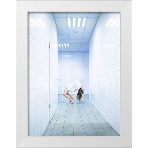Untitled White Modern Wood Framed Art Print by Allmaier, Michael