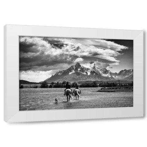 Destination White Modern Wood Framed Art Print by Groleau, Michel