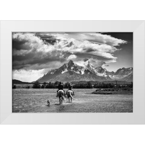 Destination White Modern Wood Framed Art Print by Groleau, Michel