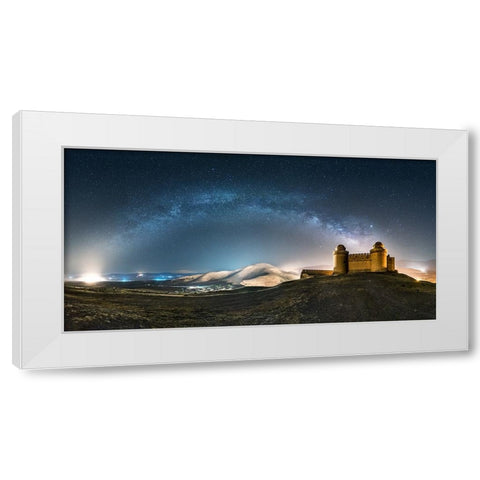 Calahorra Castle White Modern Wood Framed Art Print by Jose Guillen, Manuel