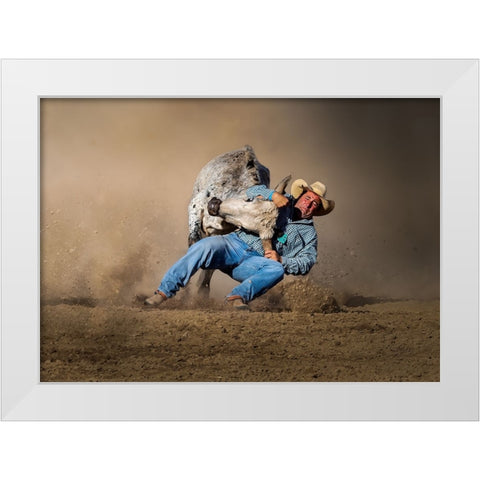 Strength Matching White Modern Wood Framed Art Print by Yu Wu, Irene