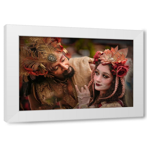 Charming White Modern Wood Framed Art Print by Chang, Jiangping