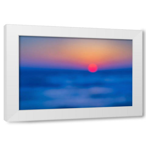 Mediterranean sunset White Modern Wood Framed Art Print by Raif, Joshua