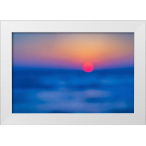 Mediterranean sunset White Modern Wood Framed Art Print by Raif, Joshua