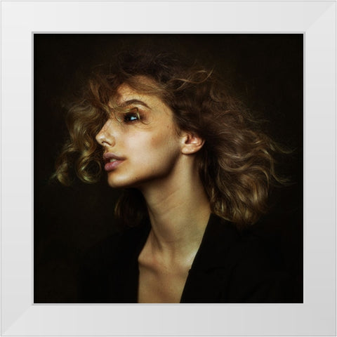 Nadin White Modern Wood Framed Art Print by Rise, Zachar