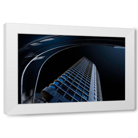 Round Shelter White Modern Wood Framed Art Print by Van Son, Greetje