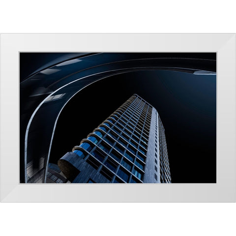 Round Shelter White Modern Wood Framed Art Print by Van Son, Greetje