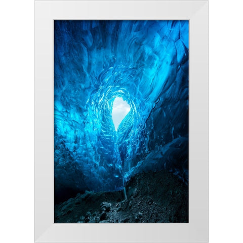 Vatnajapkull Glacier I White Modern Wood Framed Art Print by Lopez, Bartolome