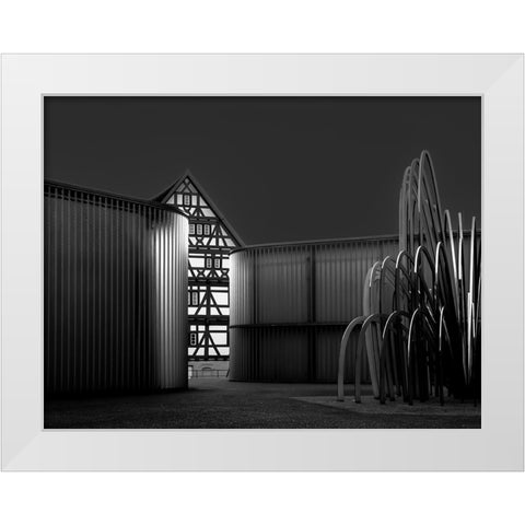 Contrasts White Modern Wood Framed Art Print by Auerbach, Markus