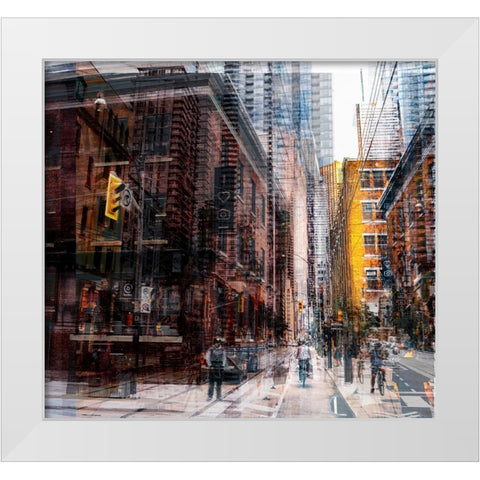 Toronto White Modern Wood Framed Art Print by Chiriaco, Carmine