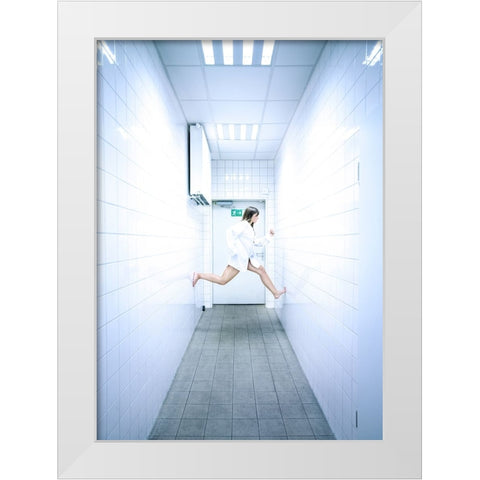 Fallow The Sign White Modern Wood Framed Art Print by Allmaier, Michael